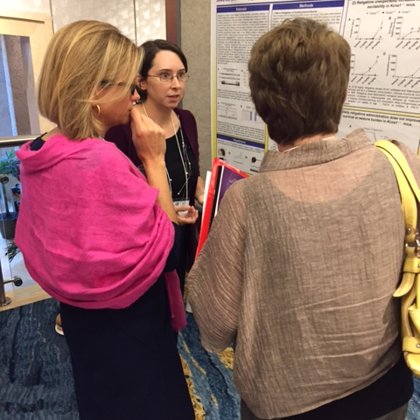 Stephanie presenting her poster at the PAME conference in Alexandria, VA (June, 2016)