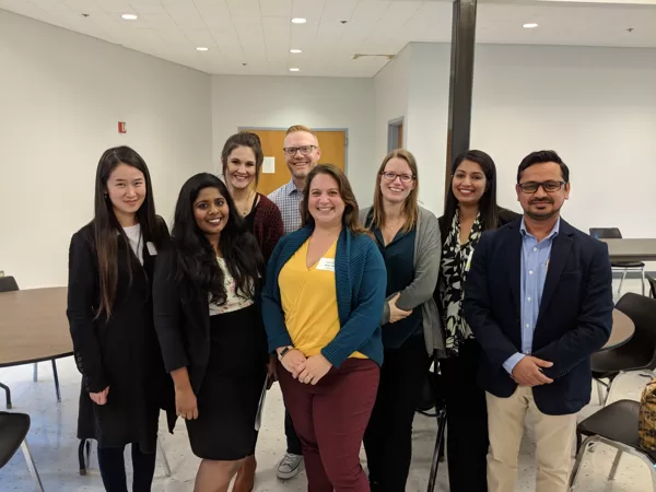 Lab picture at Research and Industry Day with Katharine Smith from UC-Denver. (October 26,