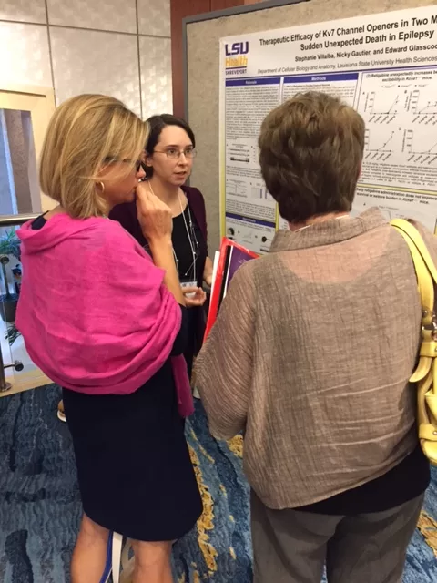 Stephanie presenting her poster at the PAME conference in Alexandria, VA (June, 2016)