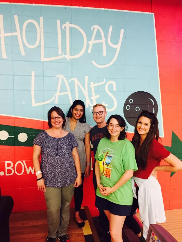 Lab party at Holiday Lanes in Bossier City (May, 2017)